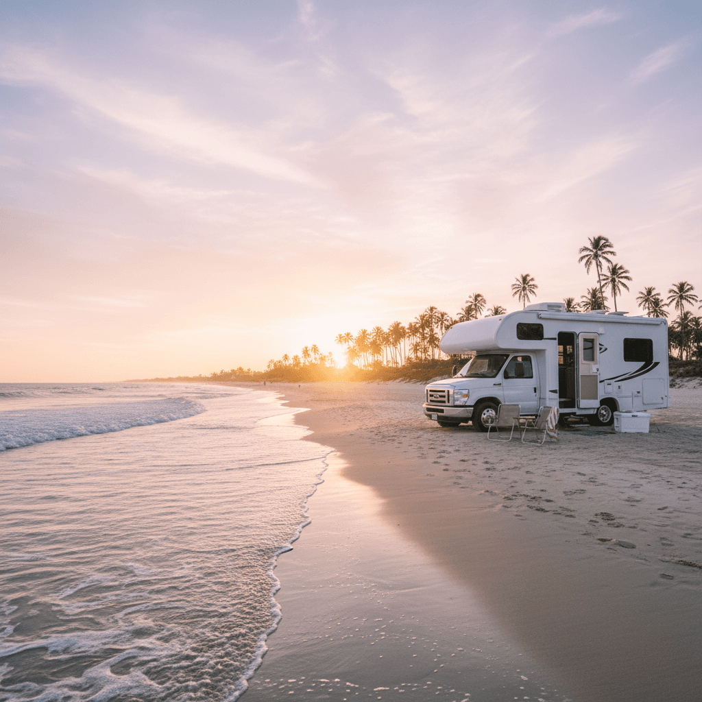 RV at beach destination